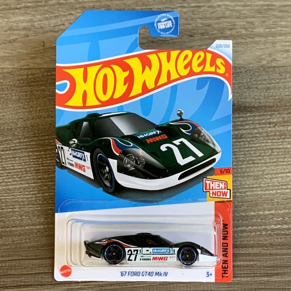 67 Ford GT40 Mk IV Car Hot Wheels Racer Then & Now Hotwheels Racing 2024 New